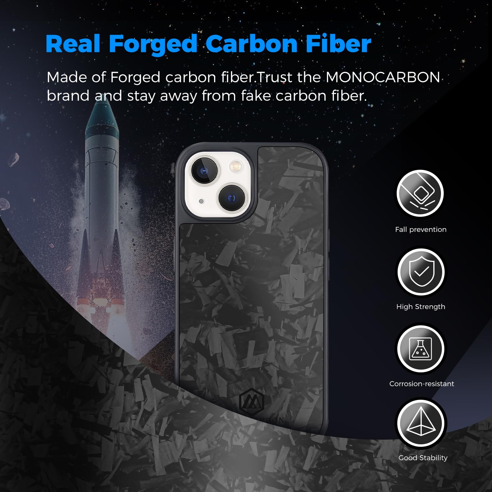 Amazon.co.jp: MONOCARBON 本物の鍛造カーボンファイバーケース iPhone