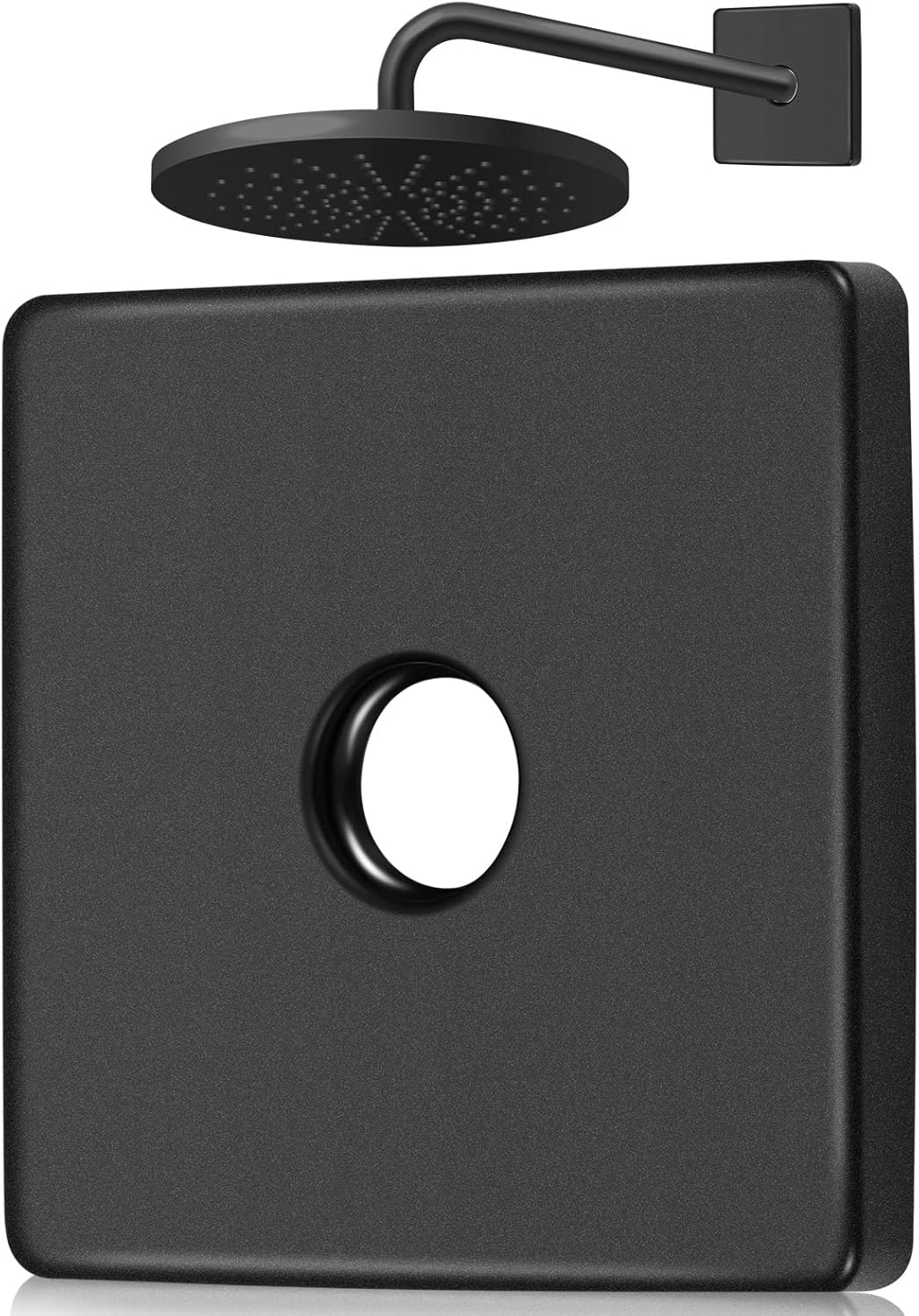 3.5 Inch Large Shower Arm Flange Square Matte Black Plumbing Cover