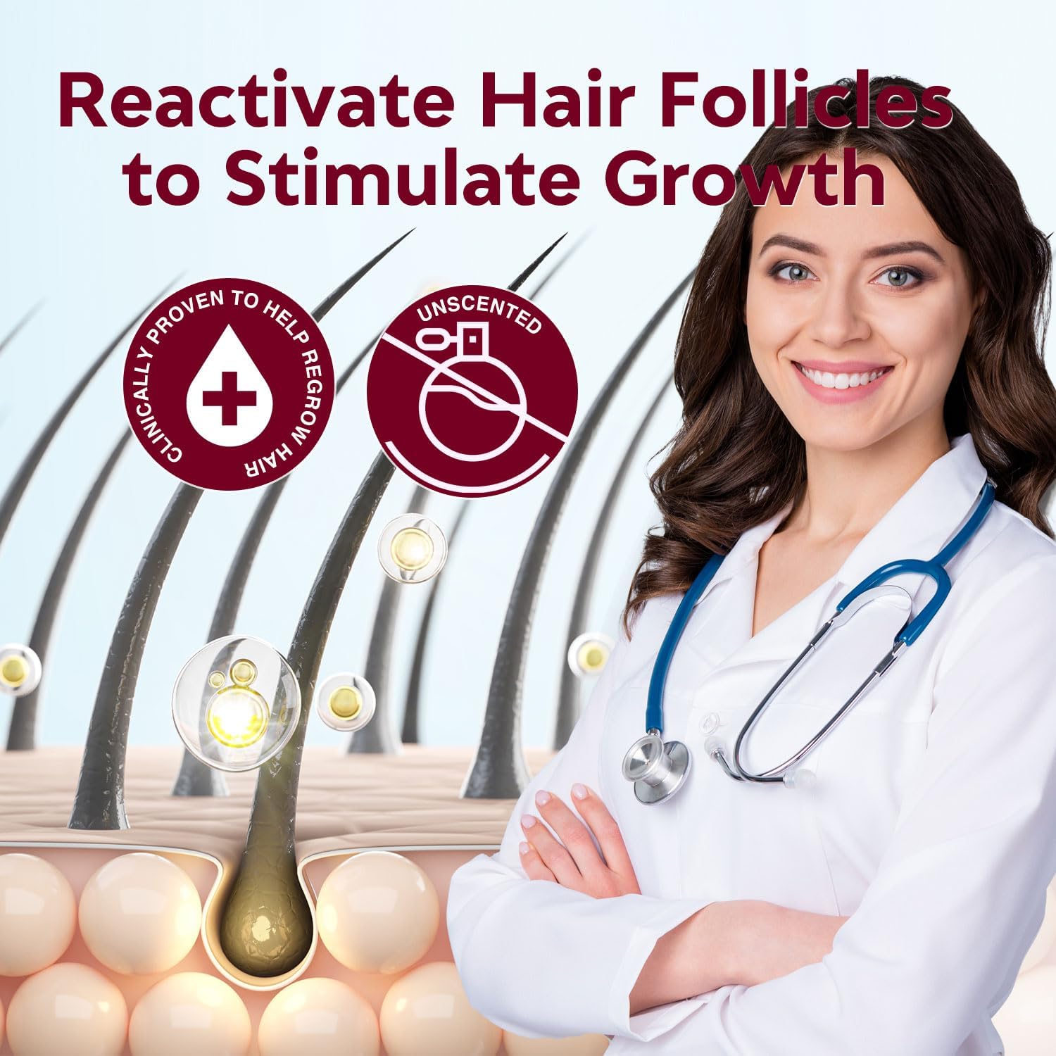 5% Minoxidil Spray for Women Hair Growth: Hair Regrowth Treatment for Thinning Hair and Hair Loss – Topical Extra Strength Treatment for Women – 60ML x 2 Pack - Image 3