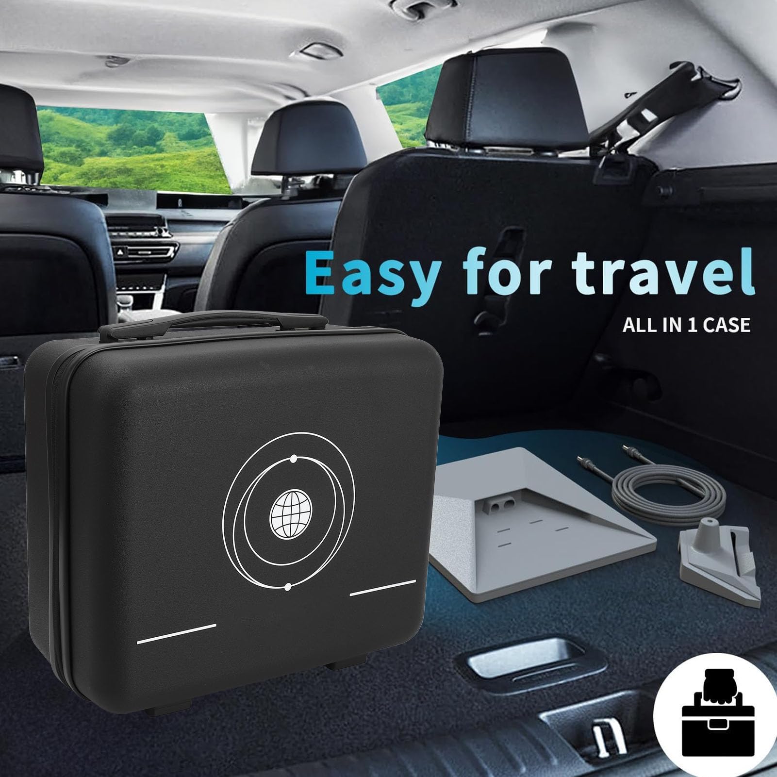 Custodia da Viaggio per Starlink Mini, Kit Satellitare Impermeabile Antiurto Custodia Rigida da Trasporto, Cavi, Staffe, Adattatori, Alimentatori, Borsa da Trasporto Satellitare