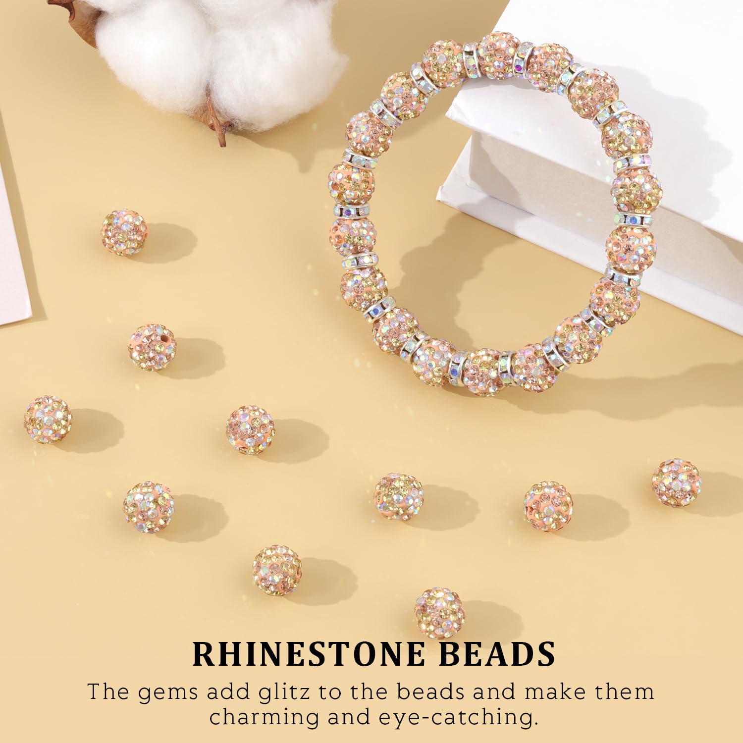 200 perline di strass da 10 mm per artigianato, colore viola