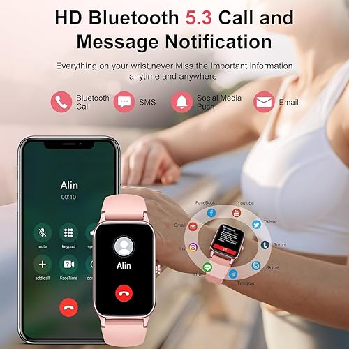 Miniatura 3 de Reloj inteligente para mujer, reloj inteligente de 1.57 pulgadas (respuestahacer llamada), nuevo rastreador de fitness 2025 con más de 110 modos