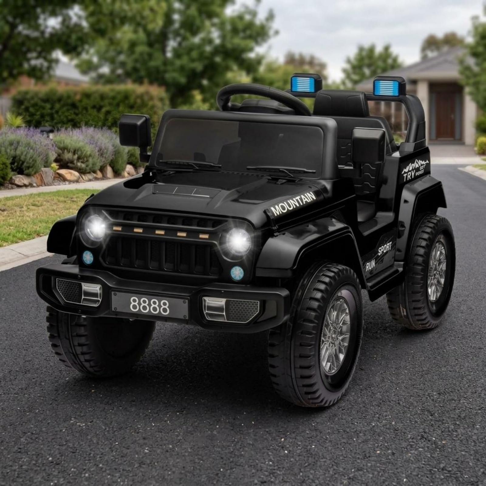 Voiture Electrique Enfants 12V avec 2,4 GHz Télécommande, Musique, Lumières LED, Klaxon, Batterie 12 V4.5 AH, Voiture Electrique pour Enfants 3-5 Ans