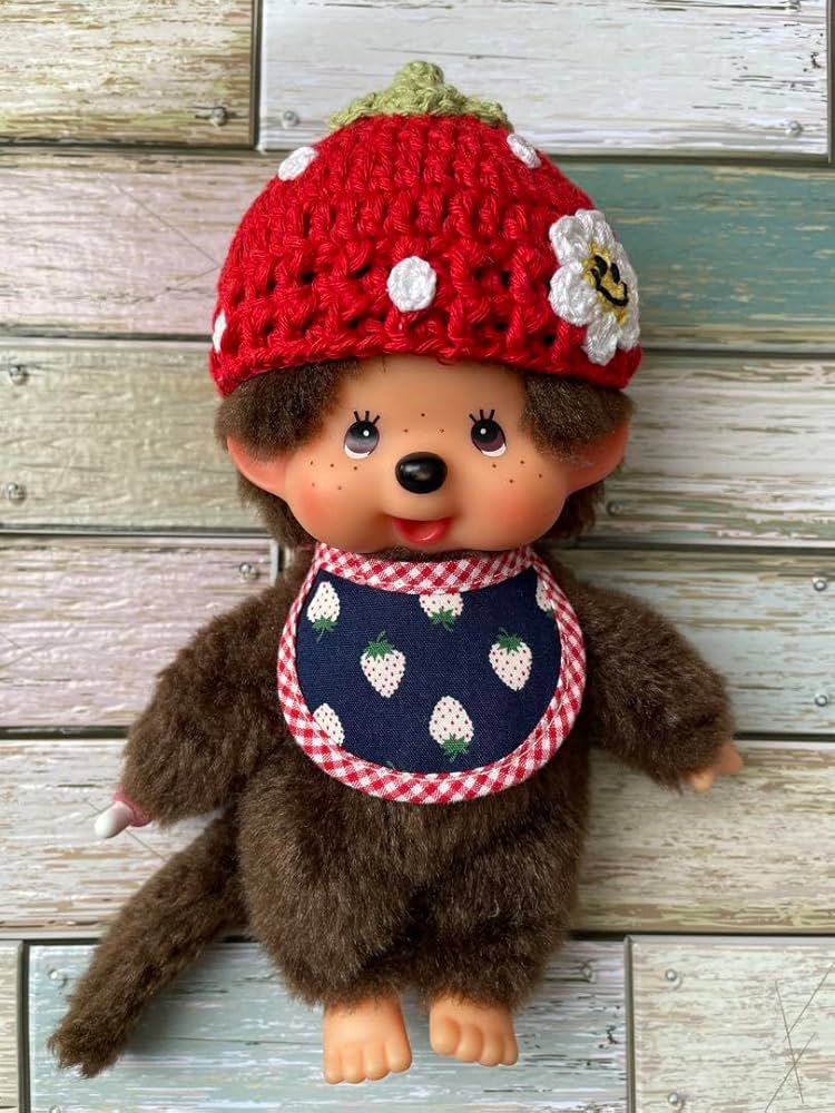 モンチッチ いちご帽子の人形 Amazon.co.jp: モンチッチSサイズ＊いちご帽子＊あか : おもちゃ