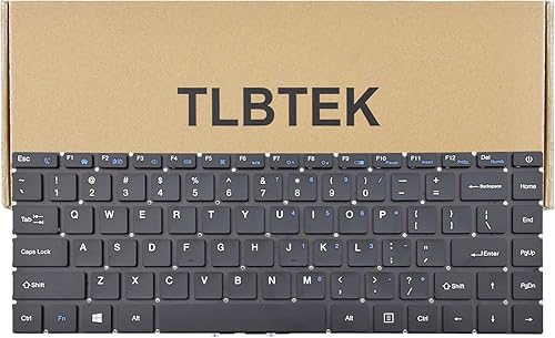 TLBTEK Teclado de repuesto compatible con Gateway GWTN133-1 GWTN141-1BL GWTN141-5BK GWTN141-5GR, Chuwi GemiBook CWI514 CWI528 CWI529 CWI547,