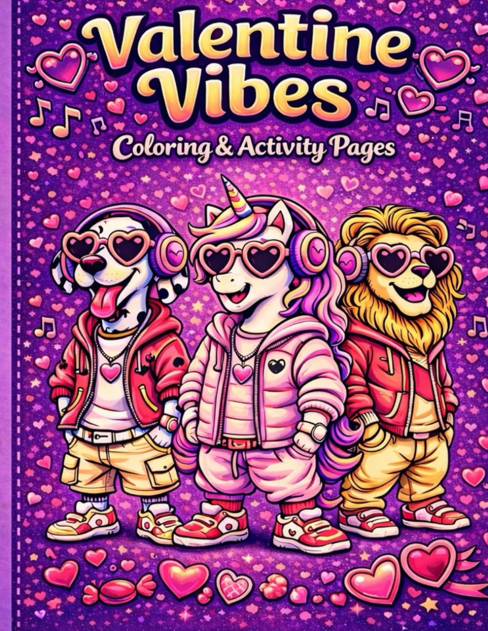 Valentine Vibes: Coloring and Activity Book