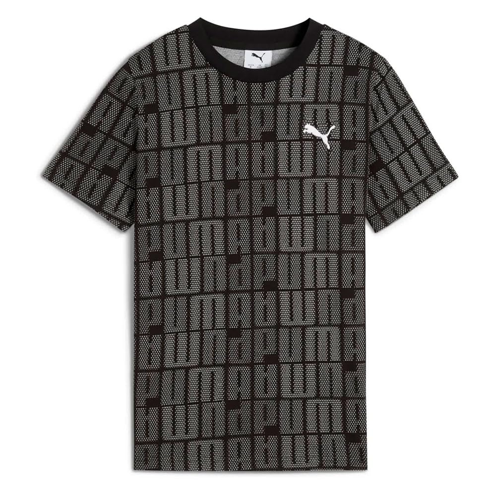 PUMA ESS Logo LAB AOP Tee B PUMA Black