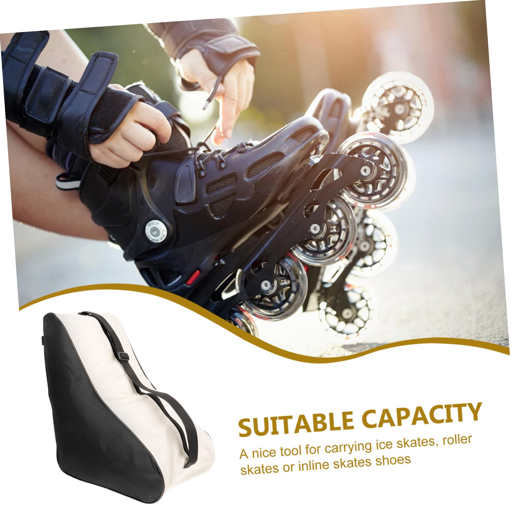 iplusmile De Rangement pour Patins À Glace Accessoires De Patinage De Patins À Bandoulière À en Ligne À Chaussures De Transport en Tissu Oxford