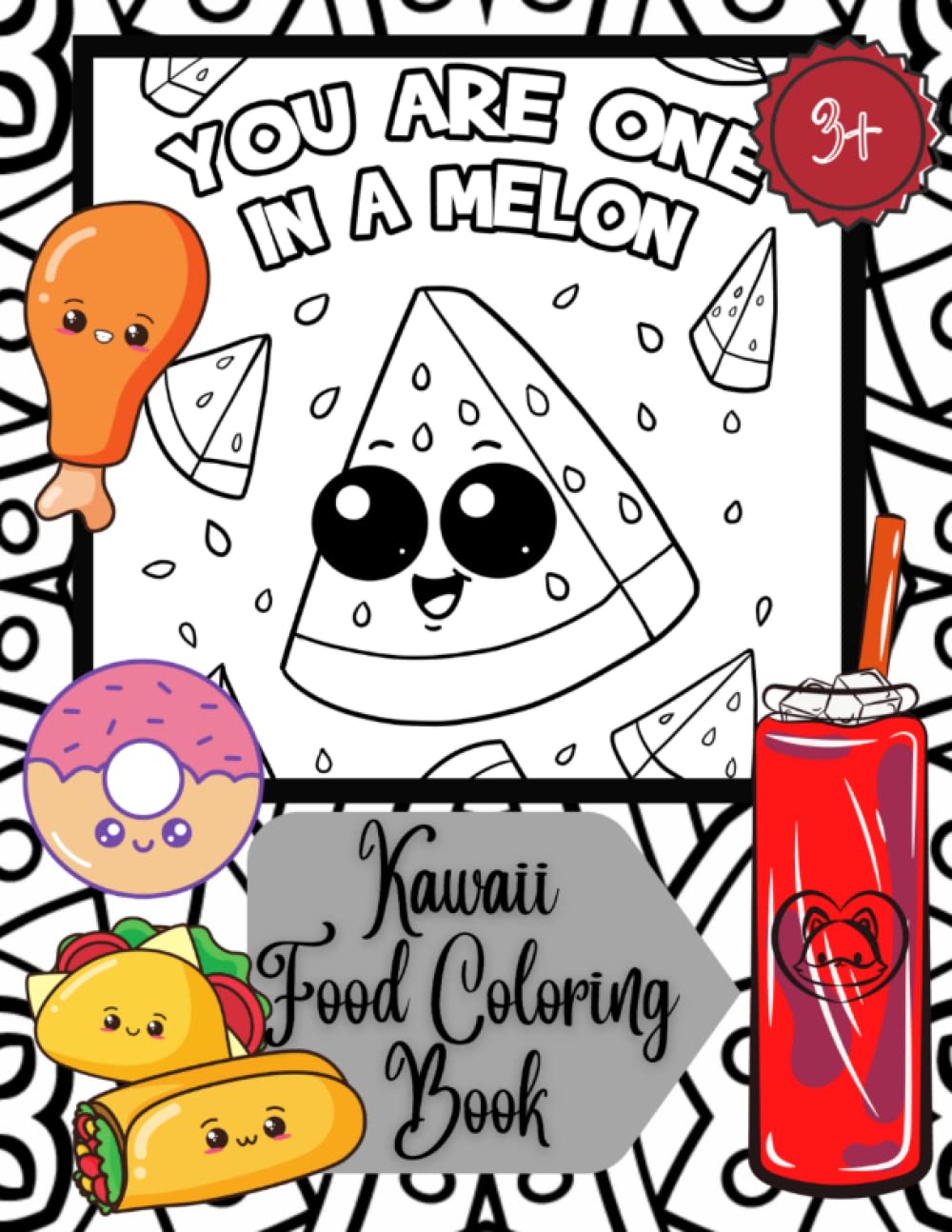Kawaii Food Coloring Book: Kawaii Coloring book for Children , A Collection of Cute Fun Simple and Large Print Images Coloring Pages for Kids & Adults ... food | Ages 3+ | 8.5 x 11 inches , 80 pages