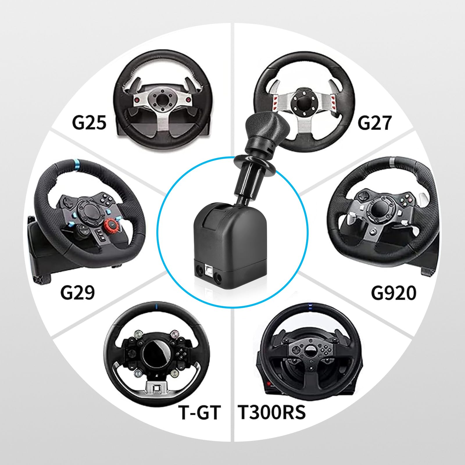 SIM JACK HQB-BC-B 6+R: Cambio Manuale Per Simulazione Racing, Compatibile Logitech G27 - Foto 3