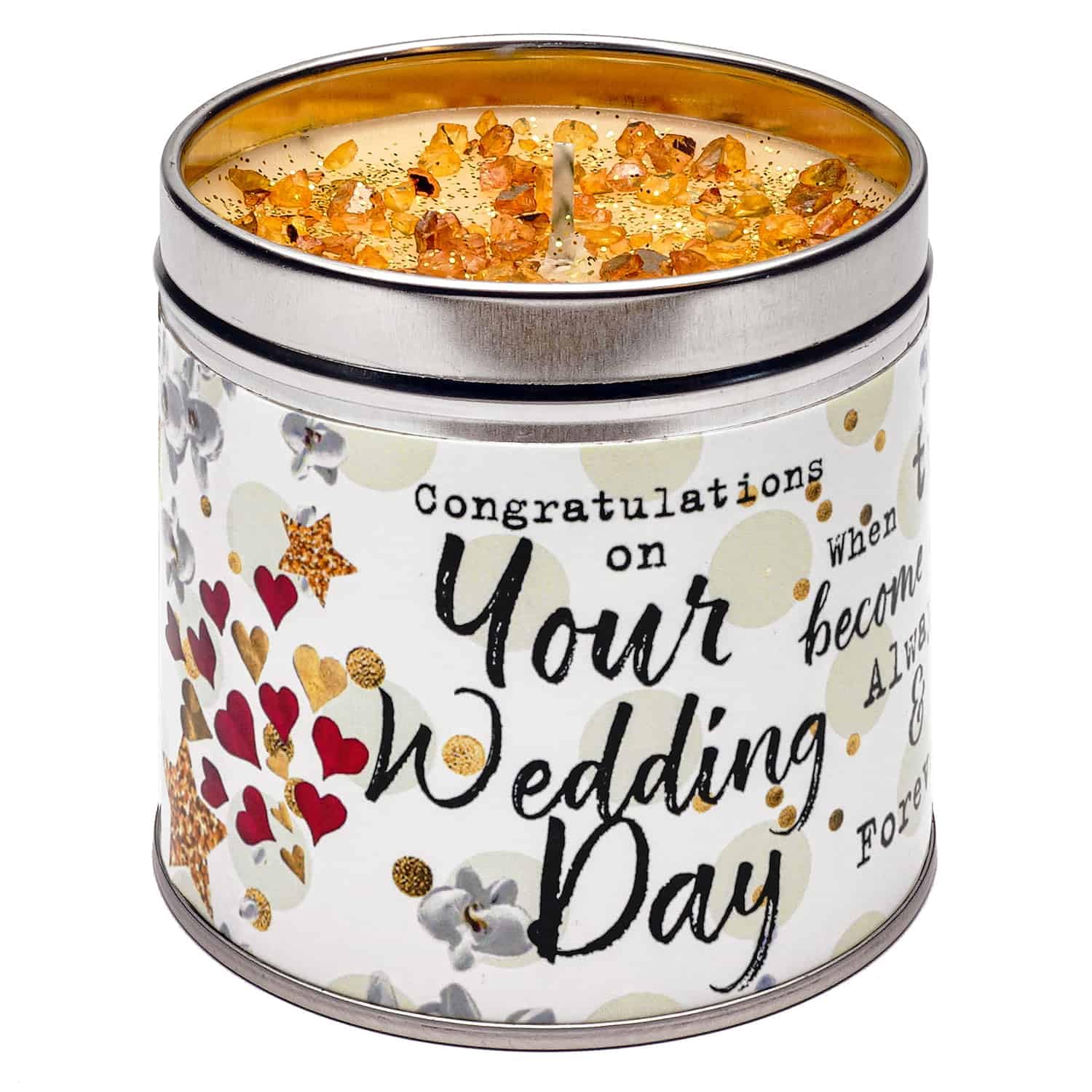 Best Kept Secrets White Wedding Day Tin Candle