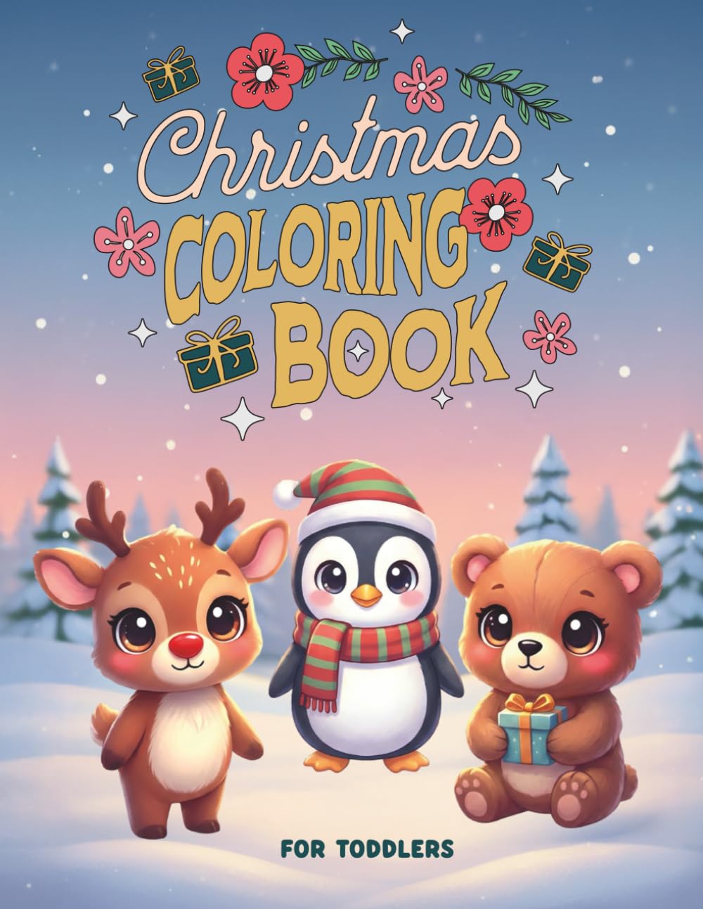 Christmas Coloring Book for Toddlers Ages 2-4 – 32 Cute & Easy Holiday Coloring Pages for Kids – Simple Winter Activities & Christmas Coloring Sheets: ... Santa, Penguins, Gingerbread, snowman & more