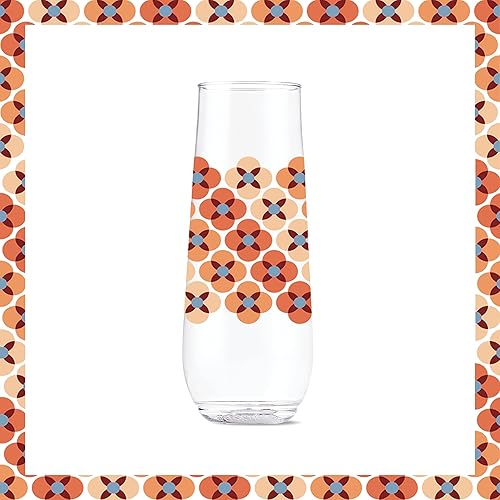 Vista 32 de TOSSWARE POP Vino Designer Series - Formas 3, juego de 6, calidad premium, reciclables, irrompibles y transparentes de plástico transparente