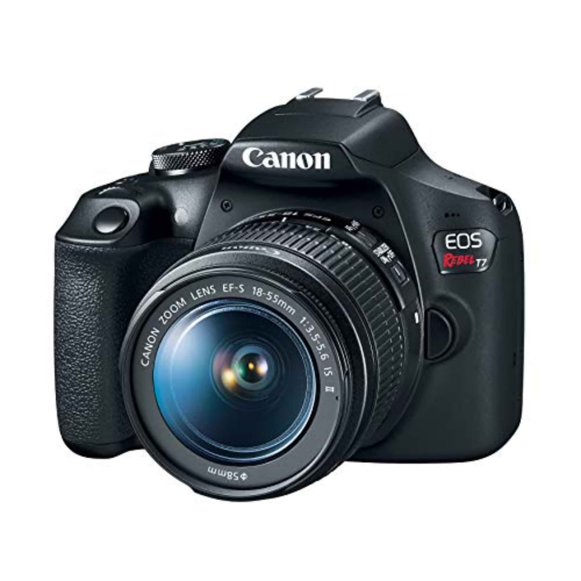 CanonEOS Rebel T7 DSLR Camera EF-S 18-55mm f/3.5-5.6 is II Lens Kit 24.1 Megapixel CMOS (APS-C) Sensor, Full HD Videos, Built-in Wi-Fi, Beginner Photographers, Digital Camera