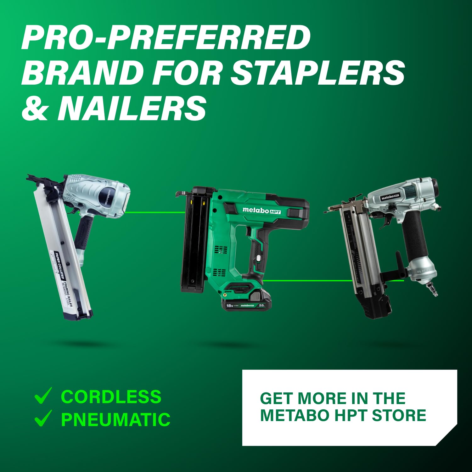 Metabo HPT Cordless Stapler - 18 Gauge -15