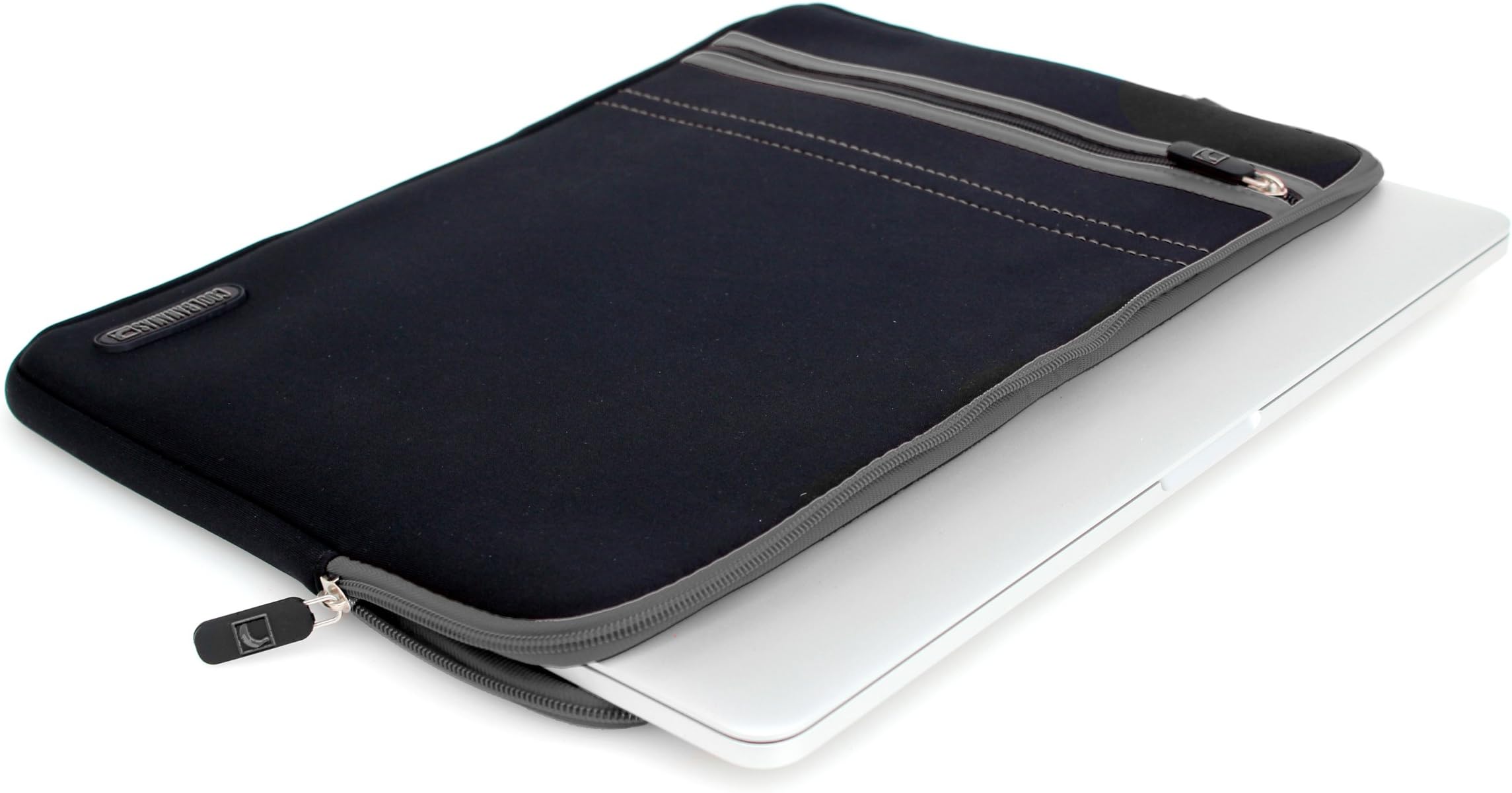COOL BANANAS Sleeve | water-resistant neoprene case für MacBook Pro 13 inch with Retina Display | soft, slim and perfectly fitted laptop-case | additional zipper pocket for accessories | Color Black