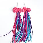 U-LIAN Kids\' Bicycle Bike Bowknot Streamers Scooter Handlebar Tassel Streamers for Boys Girls Blue Purple