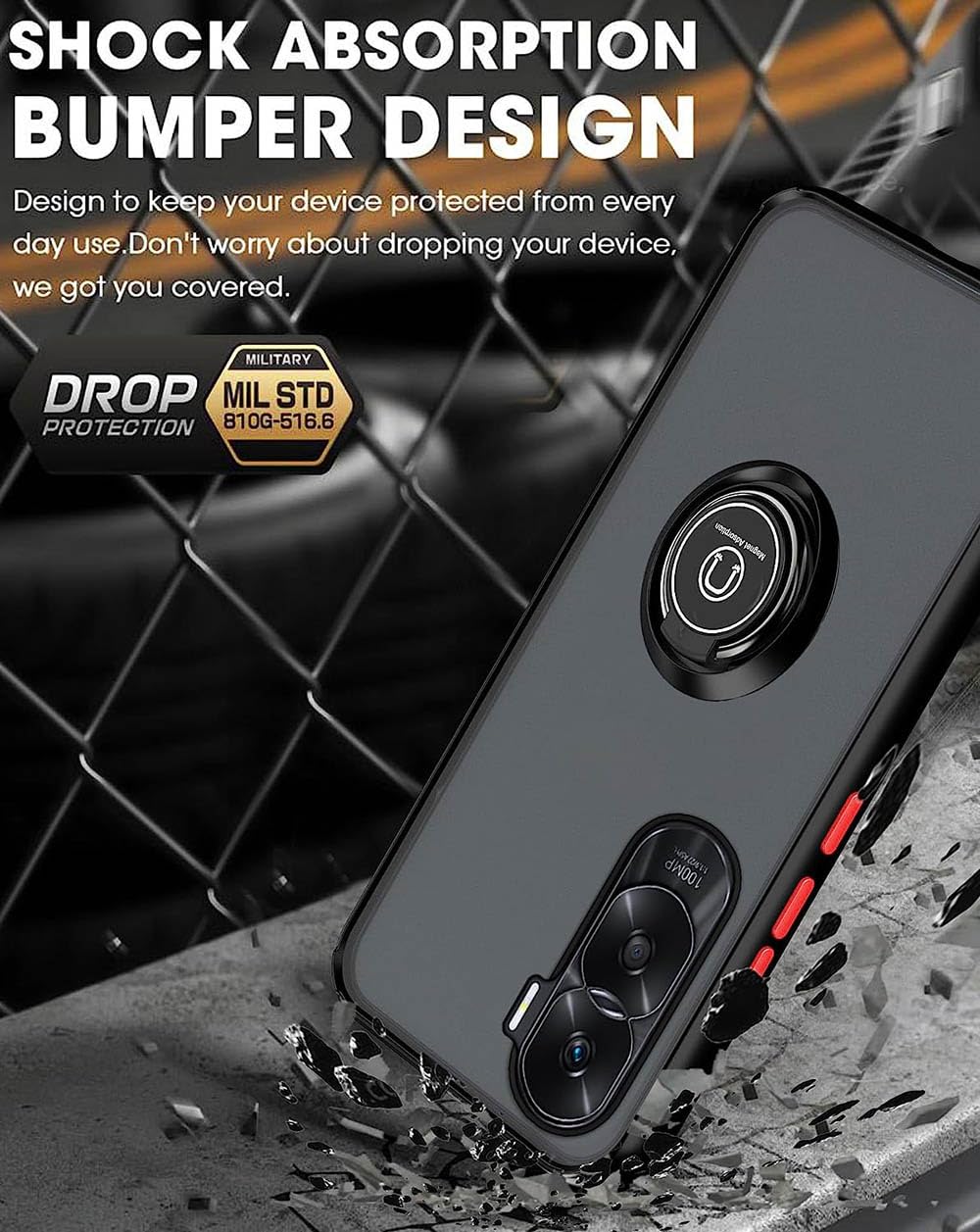 SEAHAI Cover per Honor 90 5G, Glassato Traslucido Dura PC