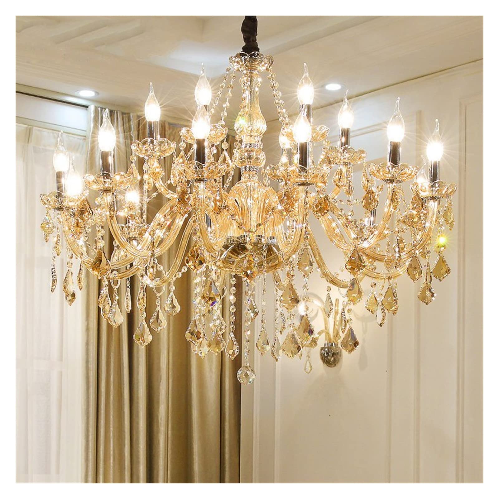 Lampe de lustre moderne LED avec suspension cristal pour salon