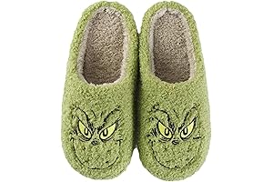 Charming Grinch Christmas Slippers for Joyful Holiday Spirit
