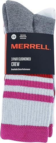 Miniatura 3 de Merrell unisex-adult Men's and Women's Cushioned Cotton Crew Socks - 3 & 6 Pairs - Breathable Mesh Comfort Zones