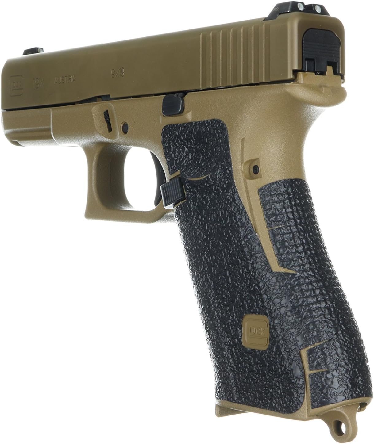 Talon Grips - Adhesive Grip for Glock 17, 17 MOS, 22, 25, 31, 34, 35, 37, 45, 47, 19X - Made in The USA - Easy Installation, Durable, Superior Traction - (Gen 5 Large Backstrap, Rubber Black)