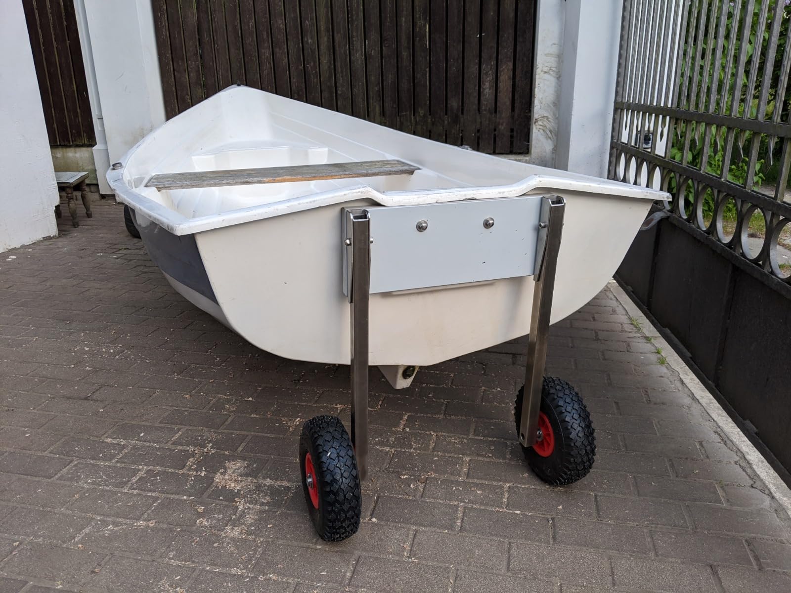 Roues de halage, rabattable, pour Annexes, Bateau gonflable Moteur hors-bord en Acier inoxydable, de Mise à l'eau (forme I Light)