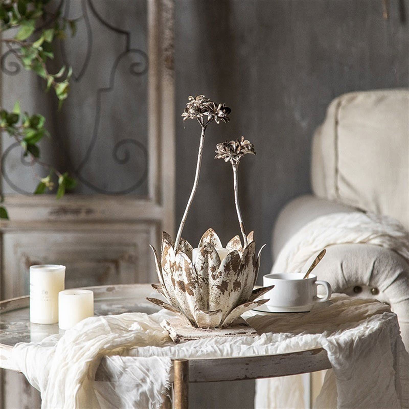 Portavelas Adornos Decorativos de Mesa con candelabro Decoración