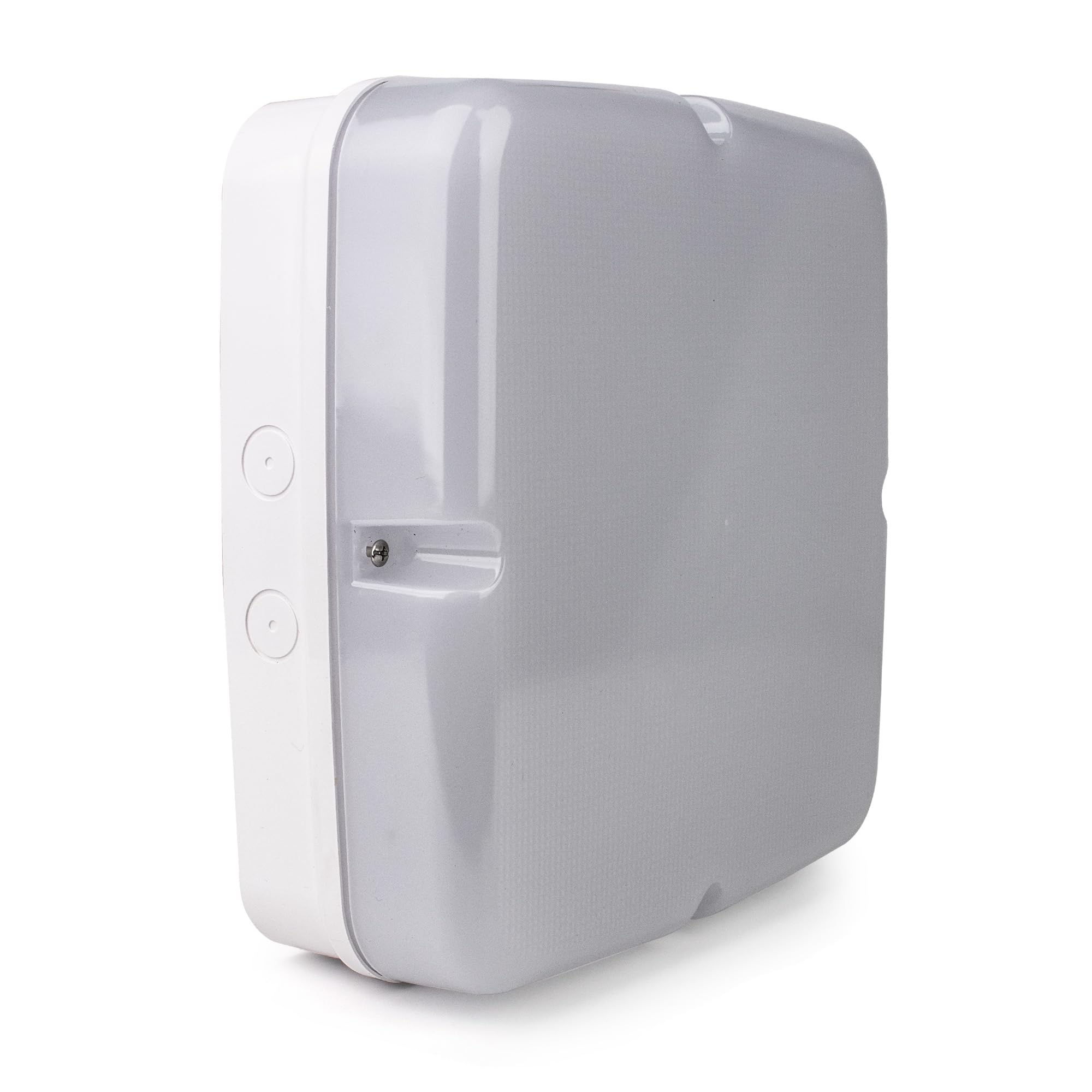 Bright Source Wall & Ceiling Square Utility LED Bulkhead, White, Switchable Wattage 9W 14W 18W, IP65, 120° Beam Angle, Switchable (1, Standard)