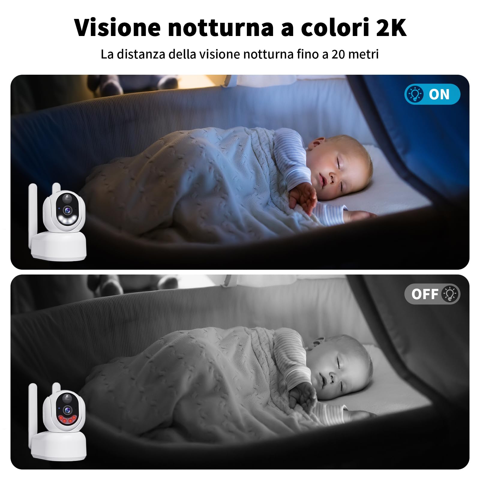 4G LTE Telecamera Interno con SIM, 2K Videocamera Sorveglianza Senza Fili Indoor, 360° PTZ Telecamera Senza WiFi con Visione Notturna a Colori, PIR Rilevamento, Audio 2 Vie, IP66