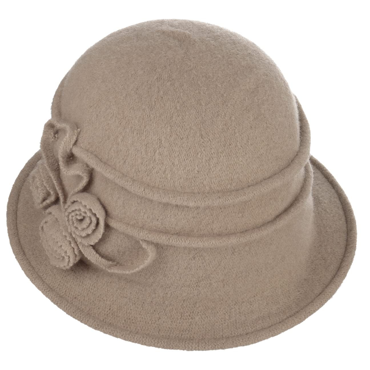 CAPPELLISHOP Kapua Cappello Cloche con Fiore Donna Autunno Inverno