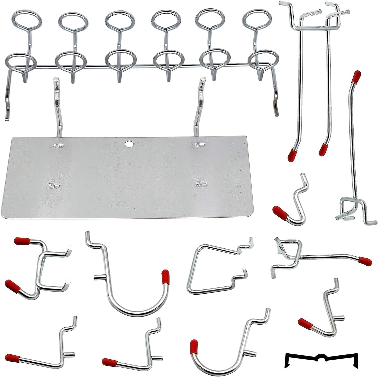 172 PCS Pegboard Hooks Organizer Assortment with Metal Hooks,Pegboard Bins and Black Peg Locks