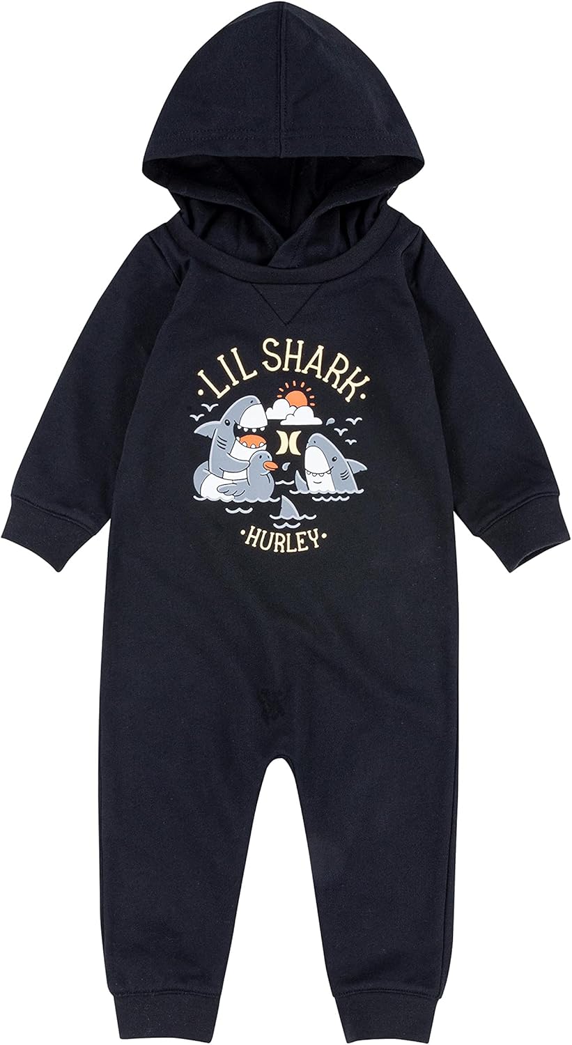 Hurley Baby Boy's Long Sleeve Hooded Coverall