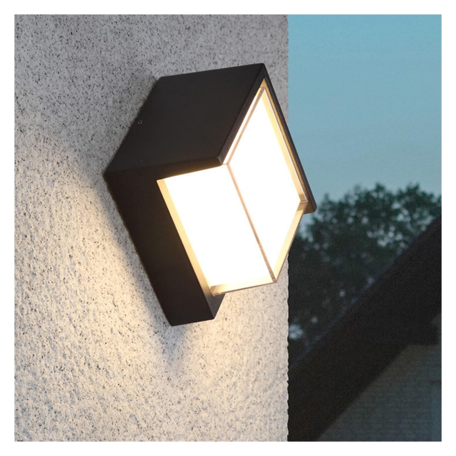 Éclairage mural LED extérieur résistant à la pluie 12W blanc chaud jardin