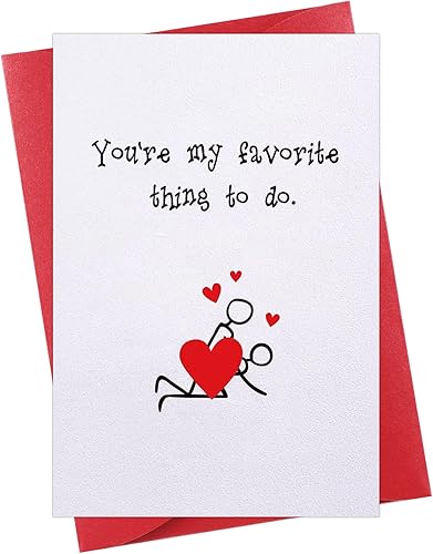 D24TIME Divertidas tarjetas de San Valentín para él, su novio, novia, travieso, San Valentín, aniversario, cumpleaños, tarjetas de regalo para
