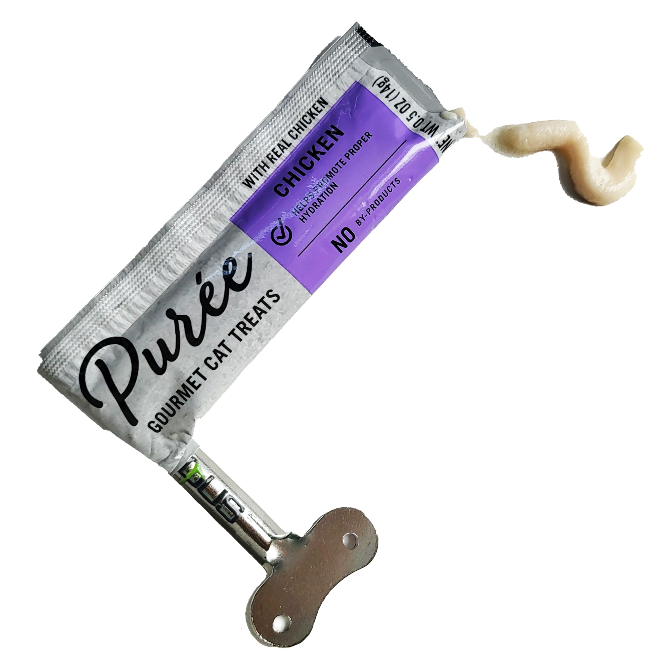 KERQUS Squeezer & Cat Puree Box. Pure Balance Puree Gourmet Cat Treats Real Chicken and Salmon Grain Free (20 Tubes)