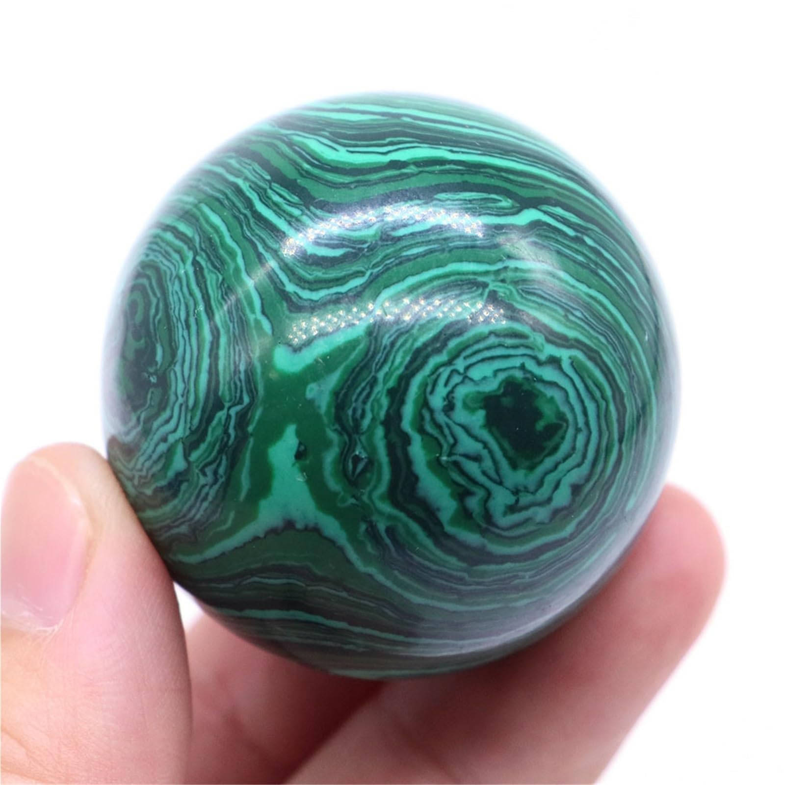 BAYNOPURIN Crystal Sphere 40MM Round Globe Malachite Turquoise Quartz Sphere Household Decor Gift