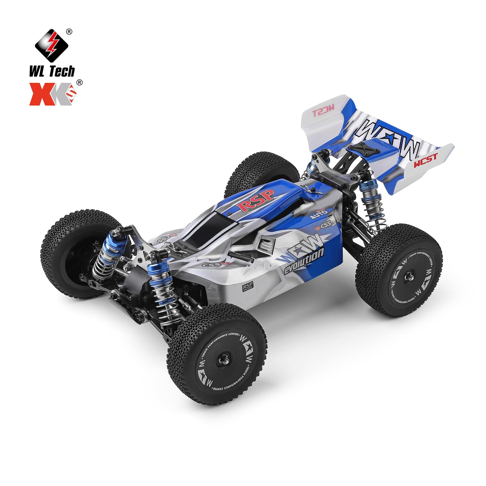 HUIOP 144011 Coche de Control Remoto 1/14 2,4 GHz 65 KM/H Coche Todoterreno de Alta Velocidad Vehículo 4WD Regalos para Adultos,Coche teledirigido 4WD