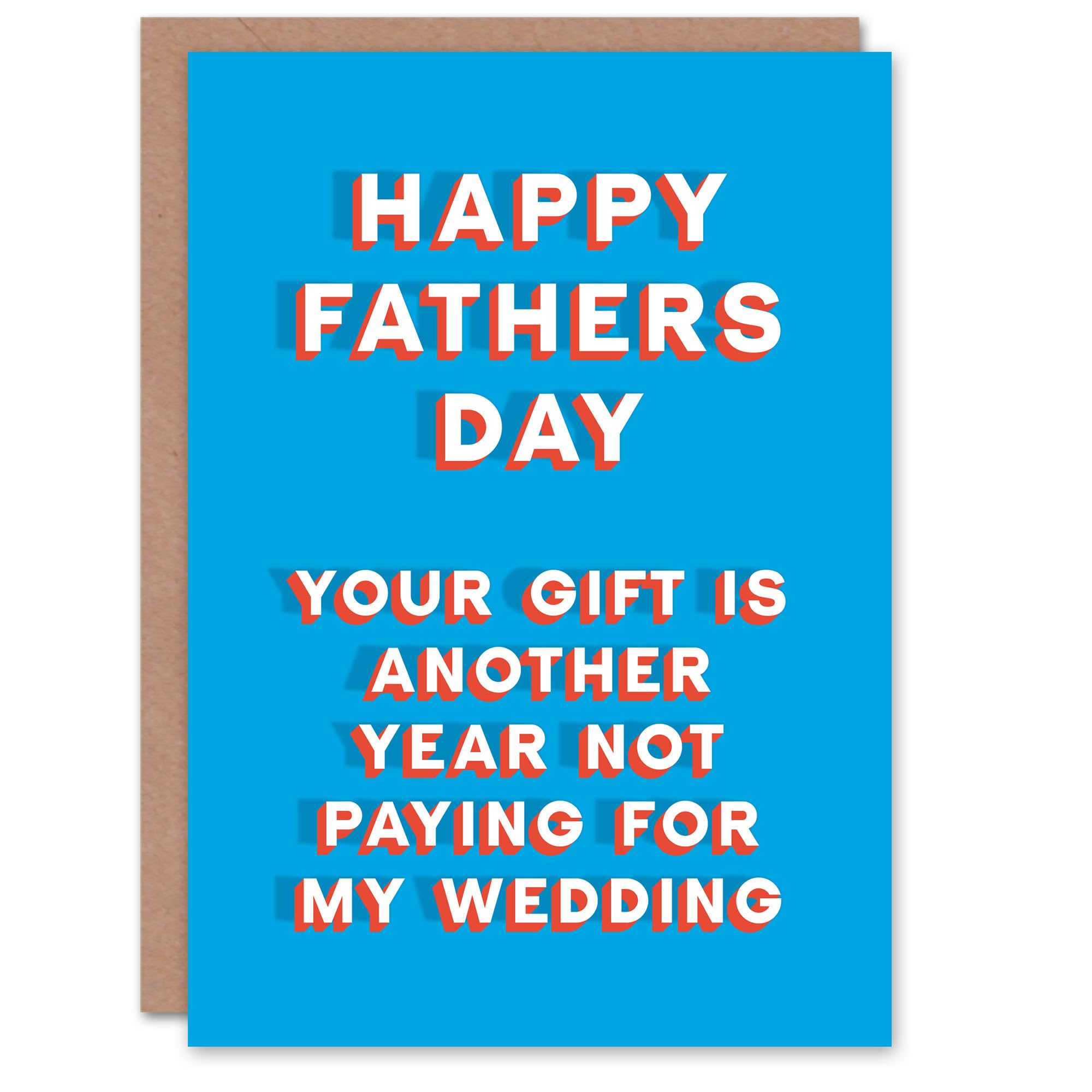 Artery8 Men's Father's Day Greeting Card - Funny Joke Gift for Dad - Blue