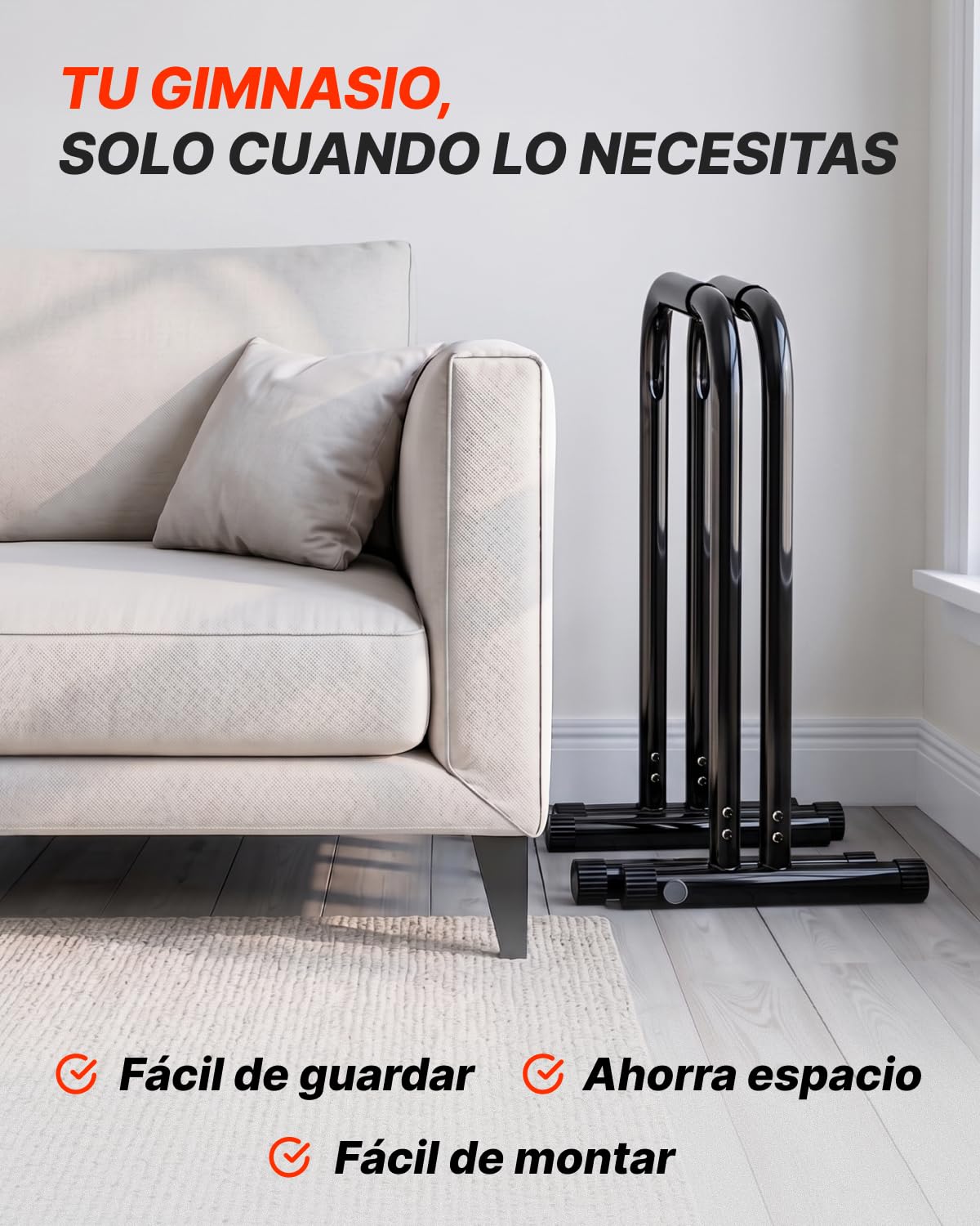 ManiBoom Barras Paralelas Calistenia Ancho y Altura AJUSTABLE Carga 150kg - Barra Fondos Agarre ERGONOMICO para gimnasia en Casa - Dip Bar Calisthenics - Pull up Station - Bars Paralletes