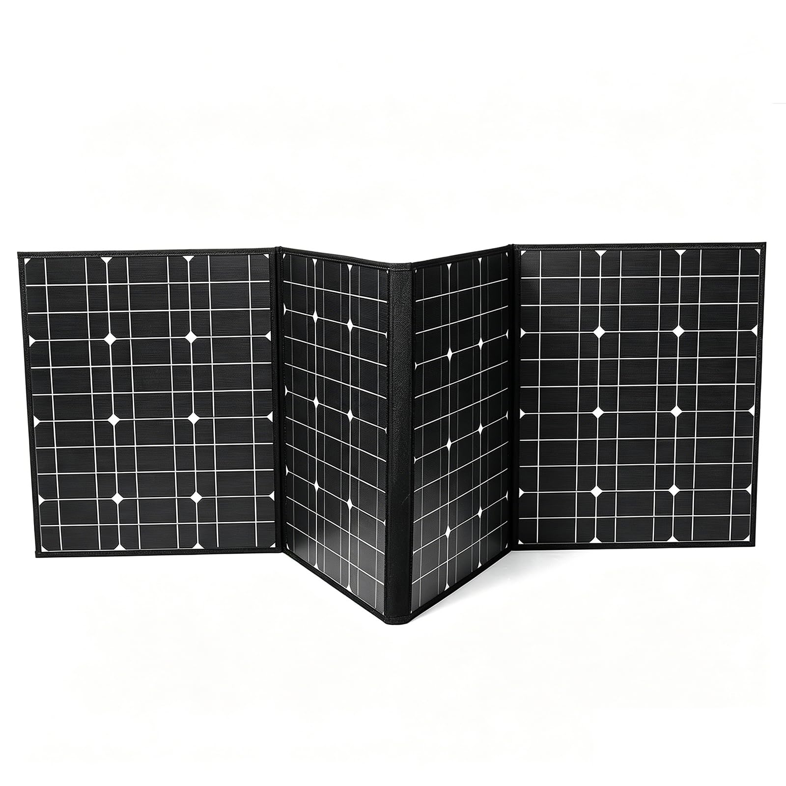 Kit Panneau Solaire éTanche, Panneau Solaire Pliable Ultra-Portable 150W avec Double Sortie Usb + DC, Sac Voyage LéGer Et Chargeur pour Campeurs, Camping-Cars Et Aventures Hors RéSeau,Black
