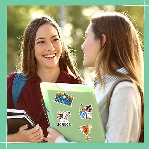 Miniatura 6 de 200 calcomanías escolares, calcomanías de regreso a clases, calcomanías de ciencia, calcomanías para profesores para álbumes de recortes, botellas