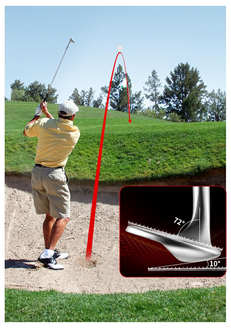 Cuñas de golf de 72 grados para diestros, para hombres y mujeres, entrenadores, enseñan a golfistas, clubes de golf, deportes