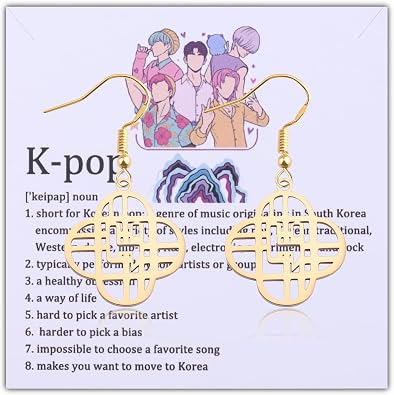 VAMSII Korean Group Gifts Korean Movie Themed Earring for Fans Group Band Fans Merch Singer Album Inspired Gifts