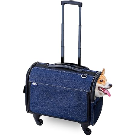 Amazon Oft ブロッサムリュックキャリー デニム M 犬 小型犬 中型犬 多頭飼い キャスター 取り外し 手持ち ショルダー リュック メッシュ 耐荷重 10kg オーエフティー キャリーバッグ スリング 通販