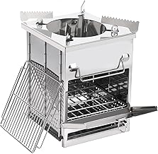 REDCAMP Folding Camp Stove with Grill & Pot Stand