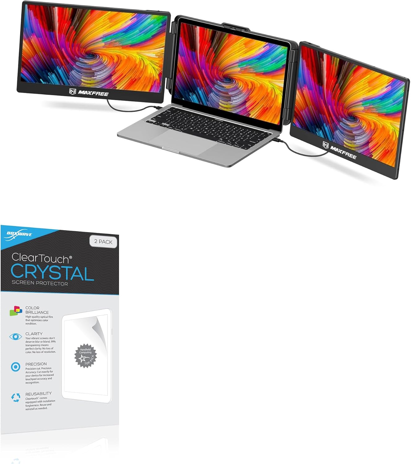 BoxWave Screen Protector Compatible with Maxfree US2 (14 in) - ClearTouch Crystal (2-Pack), HD Film Skin - Shields from Scratches