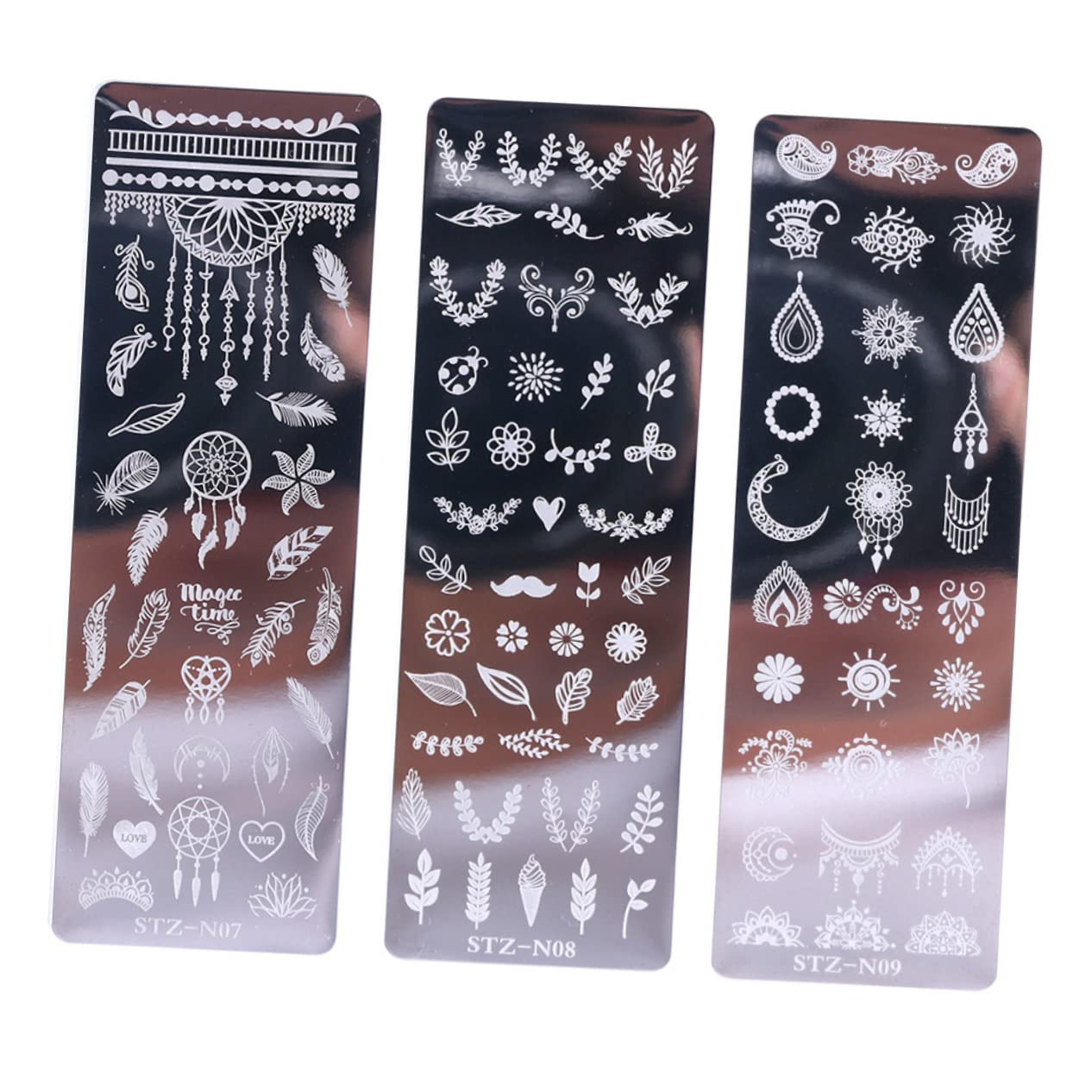 Beaupretty 18pezzi Piastra Stamping Unghie Inossidabile Con Design Floreale e Farfalle Di Template Per Nail Art Decorativa Per Donne Fashion e Occasionali