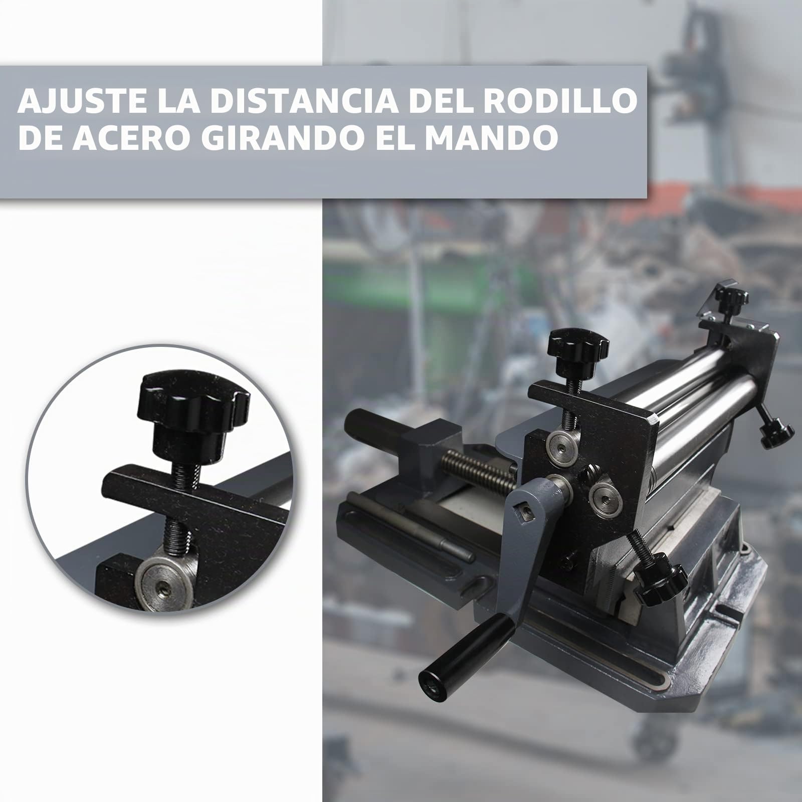 BOKA Dobladora redonda SJ 300, 3 rodillos, 300 mm de ancho, chapa de 1 mm | Dobladora, dobladora redonda, dobladora de chapa, dobladora de rodillos, dobladora de tubos