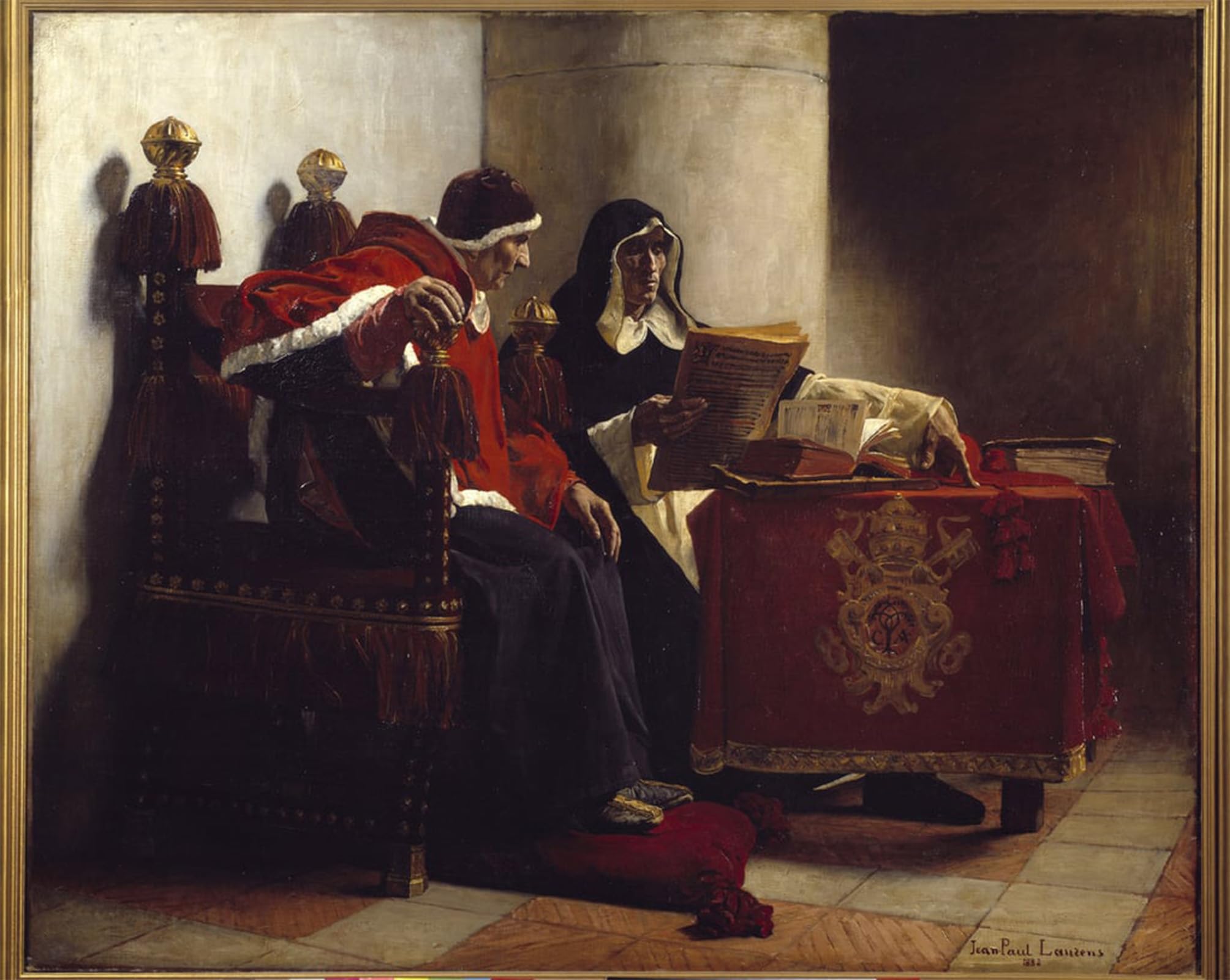 POSTERIIk Famous Modern Artwork Art Mural the Inquisitor Also Said Sixtus Iv and Tomas De Torquemada by Jean Paul Laurens Oil Paintings Pictures for Home Decor 60x90cm